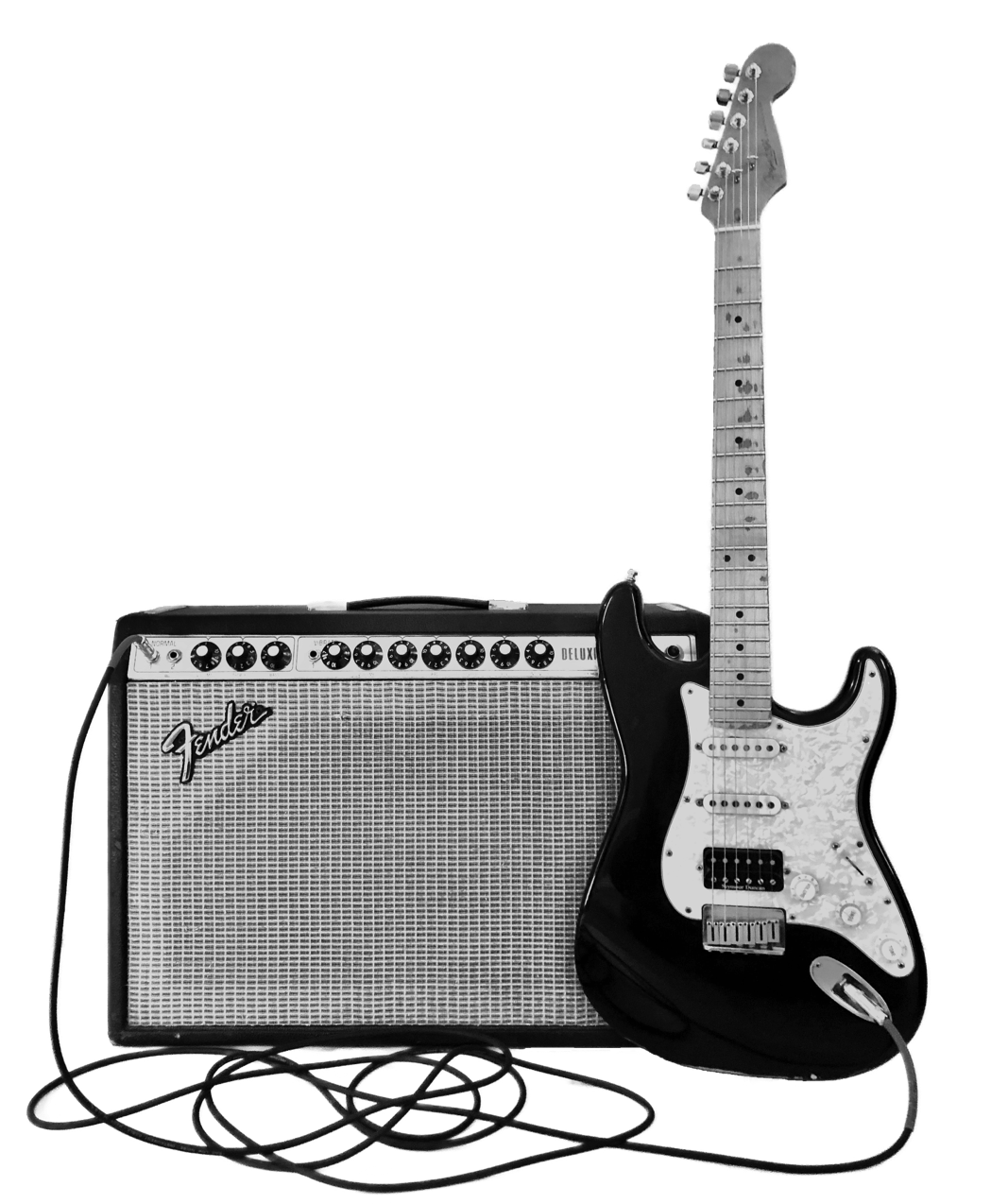 Fender Electric Guitar with Fender Amp